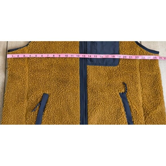LL Bean Size XXL Sherpa Fleece Vest Antique Gold Mountain Pile NEW - Picture 5 of 9